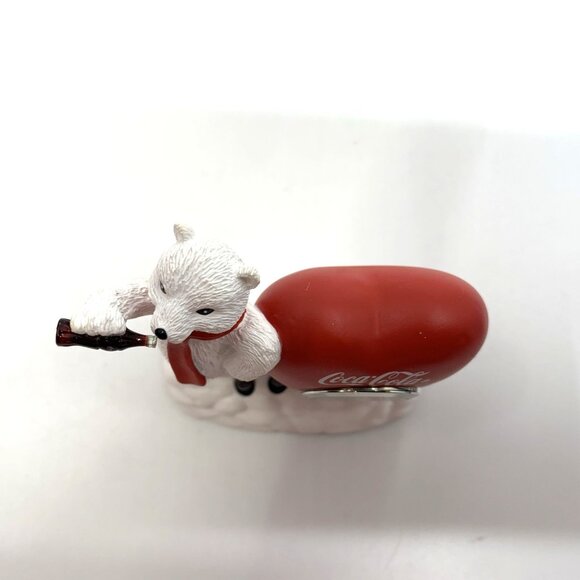 Coca-Cola Mini Clock Polar Bear w/Heart Vintage 2001 CCM67 3" Tested Working 377 - Picture 12 of 16